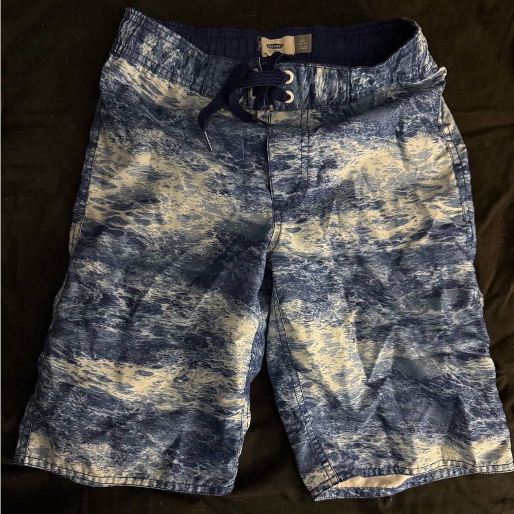 Old Navy Kids Swim Trunks - Blue and White